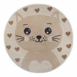Beżowy dywan dziecięcy ø 100 cm Cat – Hanse Home obraz
