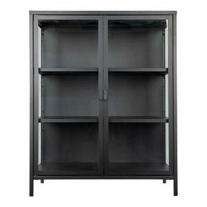 Czarna metalowa witryna 80x101, 5 cm Brisbane – House Nordic obraz