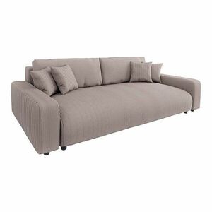 Jasnoróżowa sztruksowa rozkładana sofa ze schowkiem 234 cm Sara – Ropez obraz