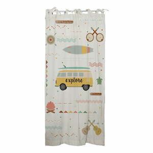 Dziecięca zasłona z domieszką lnu Little Nice Things Explorer, 140x270 cm obraz