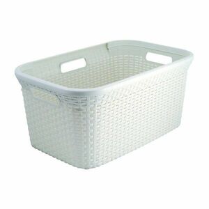 Biały kosz na pranie Curver Style Basket, 45 l obraz