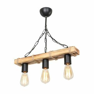 Czarno-naturalna lampa sufitowa 10.5x48.5 cm – Squid Lighting obraz