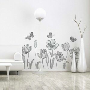 Komplet naklejek ściennych Ambiance Bright Tulips obraz