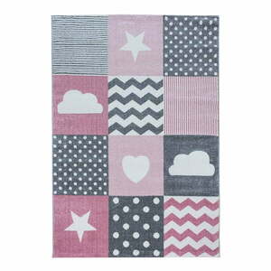 Różowo-szary dywan dziecięcy 80x150 cm Kids – Ayyildiz Carpets obraz