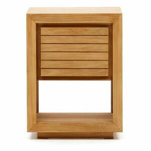 Niska szafka pod umywalkę z litego drewna tekowego 60x80 cm Saula – Kave Home obraz