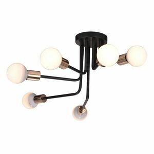 Lampa sufitowa w czarno-miedzianym kolorze 27x27 cm Spill – Candellux Lighting obraz