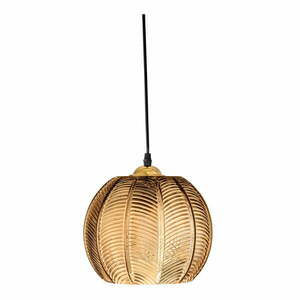 Lampa wisząca w bursztynowym kolorze ze szklanym kloszem ø 22 cm Adar – Bloomingville obraz
