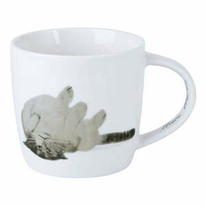 Biały porcelanowy kubek 400 ml Upside Down Cat – Maxwell & Williams obraz
