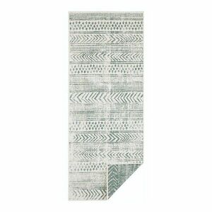 Zielono-kremowy chodnik odpowiedni na zewnątrz NORTHRUGS Biri, 80x350 cm obraz