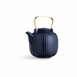 Ciemnoniebieski porcelanowy dzbanek do herbaty Kähler Design Hammershoi, 1, 2 l obraz