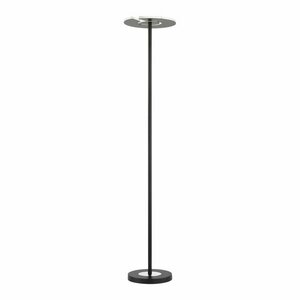 Czarna lampa stojąca LED ze ściemniaczem i szklanym kloszem (wysokość 180 cm) Dent – Fischer & Honsel obraz