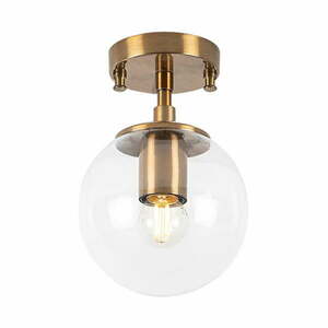 Lampa sufitowa w kolorze brązu ze szklanym kloszem ø 15 cm Atmaca – Opviq lights obraz