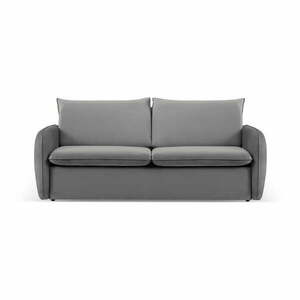 Szara aksamitna rozkładana sofa 214 cm Vienna – Cosmopolitan Design obraz
