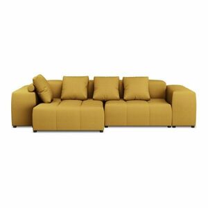 Żółty aksamitny narożnik (róg zmienny) Rome Velvet – Cosmopolitan Design obraz