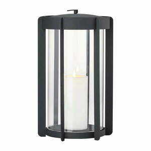 Czarny lampion LED na USB (wysokość 35 cm) Firefly – Zone obraz