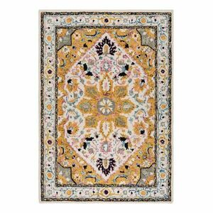 Żółty dywan wełniany 290x200 cm Dahlia – Flair Rugs obraz