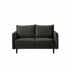 Ciemnoszara aksamitna sofa 138 cm Juli – Ropez obraz