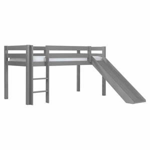 Szare podwyższone łóżko dziecięce z drewna sosnowego 90x200 cm PINO – Vipack obraz
