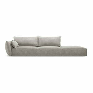 Jasnoszary szezlong (lewostronny) Vanda – Mazzini Sofas obraz