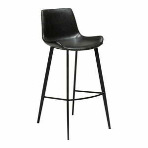 Czarny hoker z imitacji skóry DAN–FORM Denmark Hype, wys. 102 cm obraz