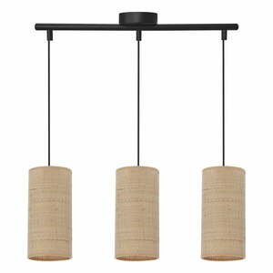 Beżowa lampa wisząca z rattanowym kloszem ø 12 cm Fleri – Candellux Lighting obraz