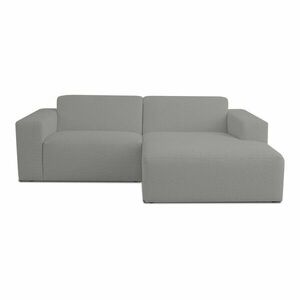 Szary moduł sofy z materiału bouclé (prawostronny) Roxy – Scandic obraz