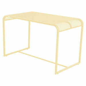Żółty metalowy stolik balkonowy Garden Pleasure MWH, 63x110 cm obraz