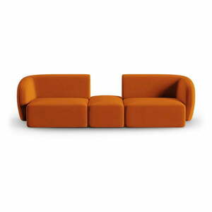 Aksamitna sofa w kolorze terakoty 246 cm Paolo – Milo Casa obraz