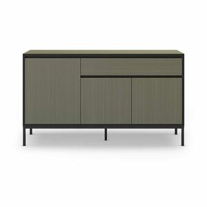 Ciemnozielona niska komoda 140x80 cm Lorenza – Marckeric obraz
