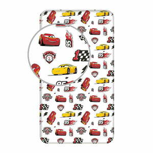 Bawełniane prześcieradło dziecięce z gumką 90x200 cm Cars "McQueen" – Jerry Fabrics obraz