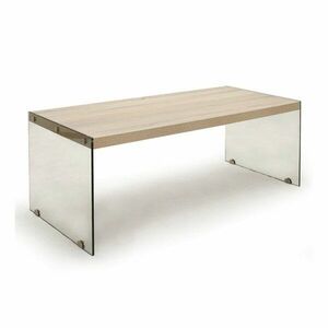 Naturalny stolik z blatem w dekorze dębu 55x110 cm Nancy – Tomasucci obraz