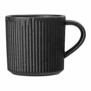 Czarny kubek z kamionki Bloomingville Neri, 350 ml obraz