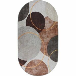 Brązowo-kremowy dywan odpowiedni do prania 80x120 cm Oval – Vitaus obraz