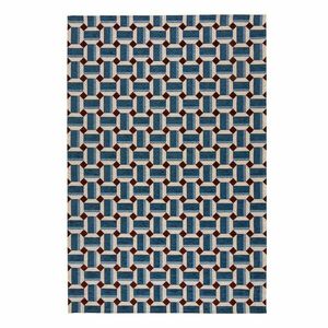 Niebieski dywan 120x170 cm Lennox Geometric – Flair Rugs obraz