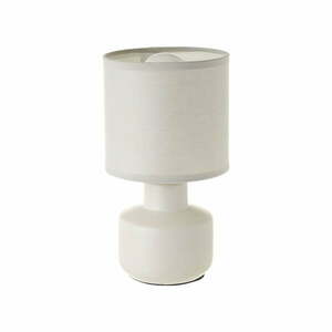 Kremowa ceramiczna lampa stołowa z tekstylnym kloszem (wys. 22 cm) – Casa Selección obraz