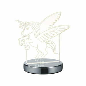 Lampa stołowa LED w kolorze błyszczącego srebra (wys. 17 cm) Karo – Trio obraz