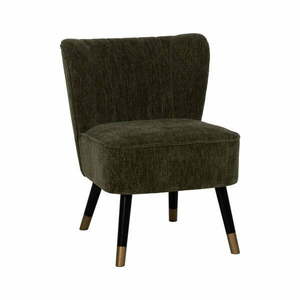 Zielony fotel z tkaniny szenilowej Glam – Ixia obraz