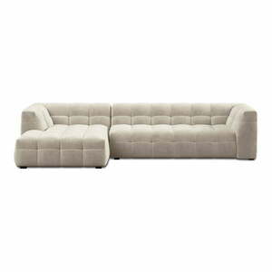 Beżowy aksamitny narożnik Windsor & Co Sofas Vesta, lewostronny obraz