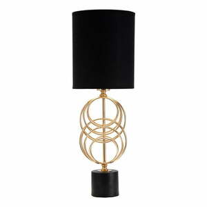 Lampa stołowa w czarno-złotym kolorze z tekstylnym kloszem (wys. 58, 5 cm) Circly – Mauro Ferretti obraz