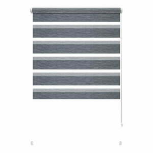 Antracytowa roleta dzień i noc 80x150 cm Zebra Silvalin – Gardinia obraz