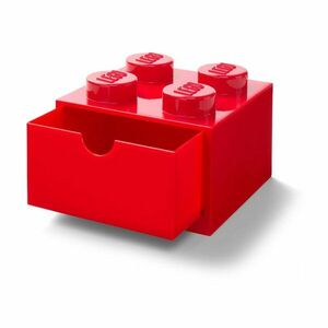 Czerwony pojemnik z szufladką LEGO®, 15x16 cm obraz