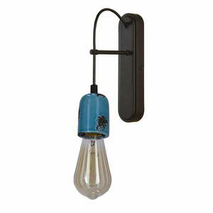 Czarno-niebieski metalowy kinkiet Vider – Candellux Lighting obraz