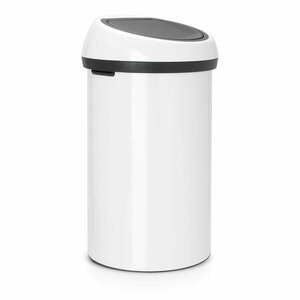 Biały stalowy kosz na śmieci otwierany na dotyk 60 l Bo Touch Bin – Brabantia obraz