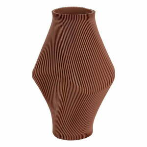 Brązowy wazon z żywicy polimerowej (wysokość 30 cm) Twisted Rib – PT LIVING obraz