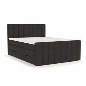 Czarne łóżko boxspring ze schowkiem 180x200 cm Ruby – Maison de Rêve obraz