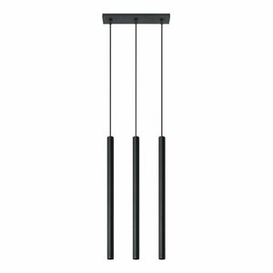 Czarna lampa wisząca Nice Lamps Fideus, dł. 30 cm obraz