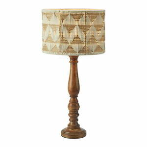 Brązowa lampa stojąca z jutowo-tekstylnym kloszem (wysokość 62, 5 cm) Ano – Markslöjd obraz