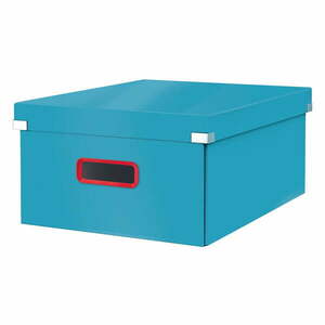 Niebieski kartonowy pojemnik z pokrywką 48x37x20 cm Click&Store – Leitz obraz