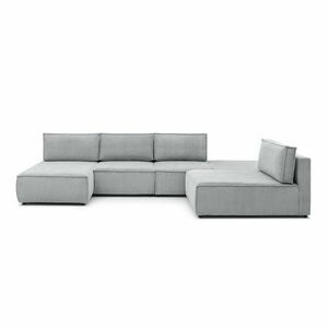 Jasnoszary sztruksowy narożnik (strona zmienna) Nihad modular – Bobochic Paris obraz