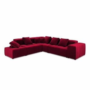 Czerwony aksamitny narożnik (róg zmienny) Rome Velvet – Cosmopolitan Design obraz